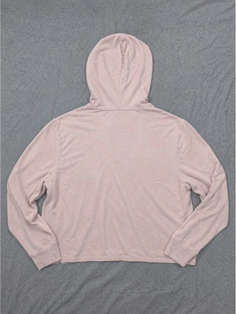J.Crew Women’s Large Light Pink Cropped Hoodie Pullover Sweatshirt